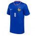 Camisa de Futebol França Aurelien Tchouameni #8 Equipamento Principal Europeu 2024 Manga Curta